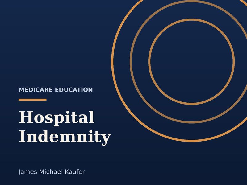 Medicare education graphic titled Hospital indemnity coverage