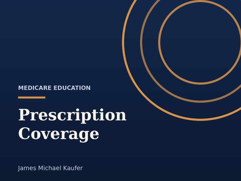 Medicare education graphic titled Prescription coverage