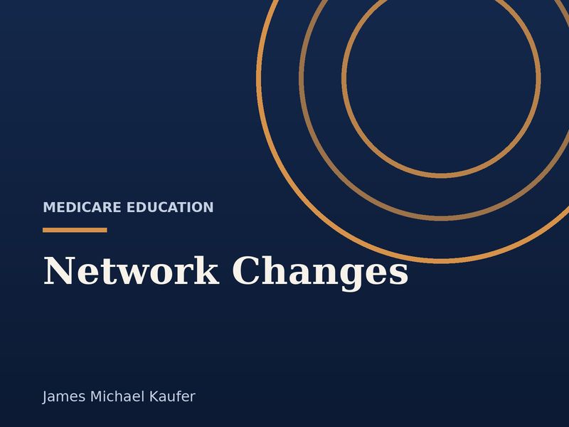 Medicare education graphic titled Provider-network changes